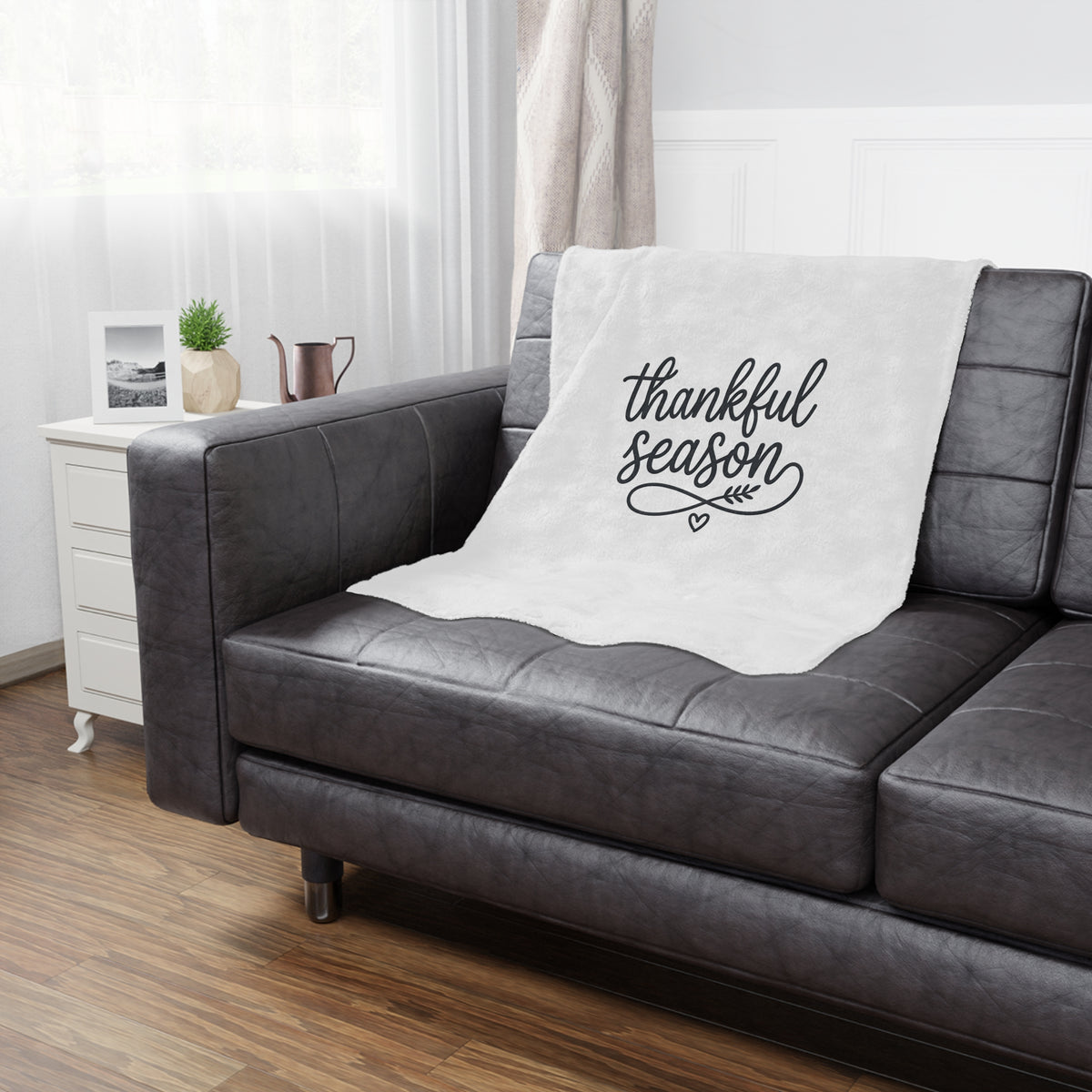 Thankful Season Minky Blanket — Cozy Thanksgiving Throw for Fall Decor & Gifts