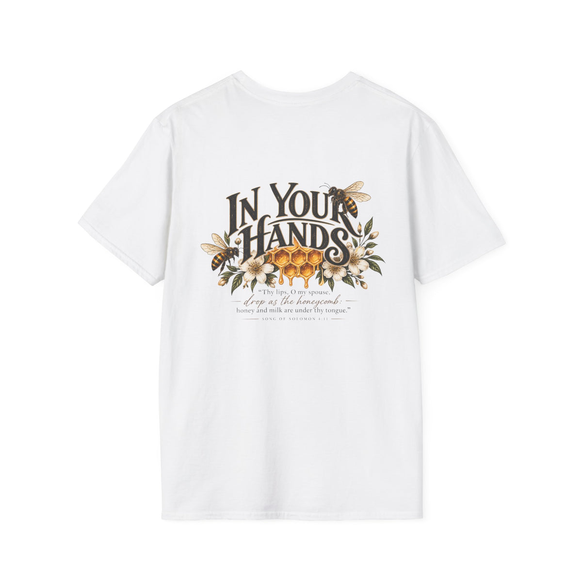 In Your Hands Chest Logo T‑Shirt — Casual Inspirational Graphic Tee