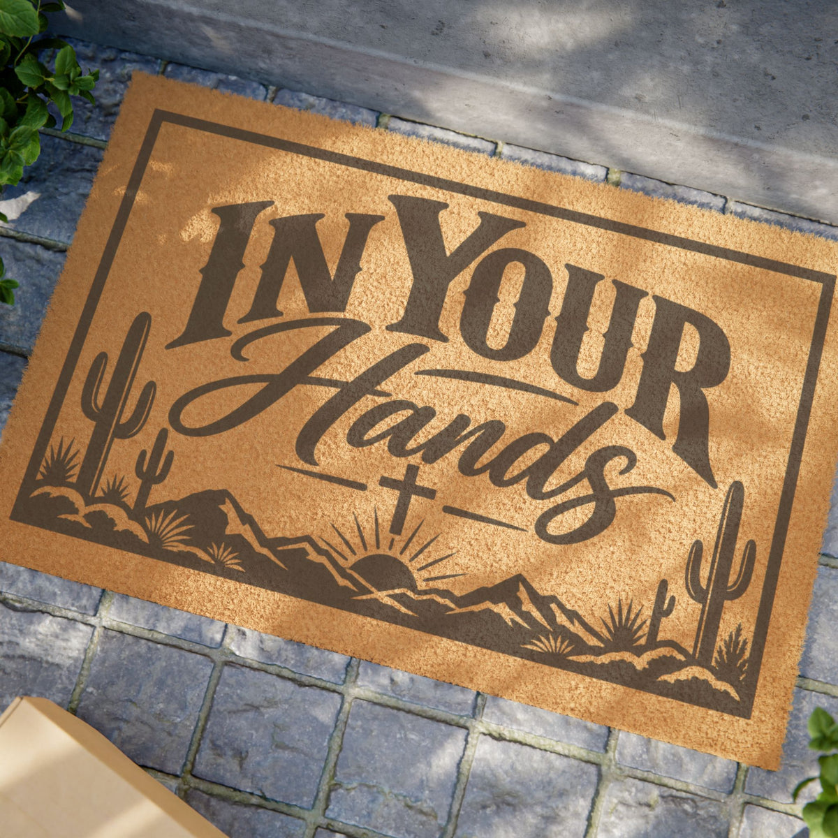 Doormat — "In Your Hands" Christian Welcome Coir Mat