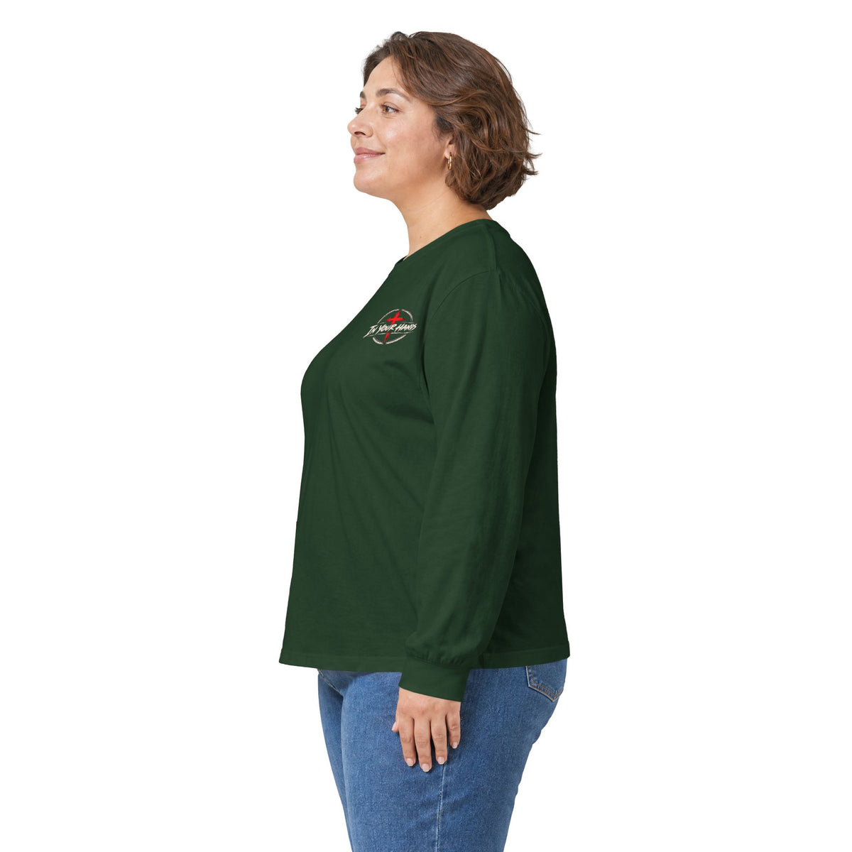 Long Sleeve Tee - Driven by Jesus Christ Trucker Graphic