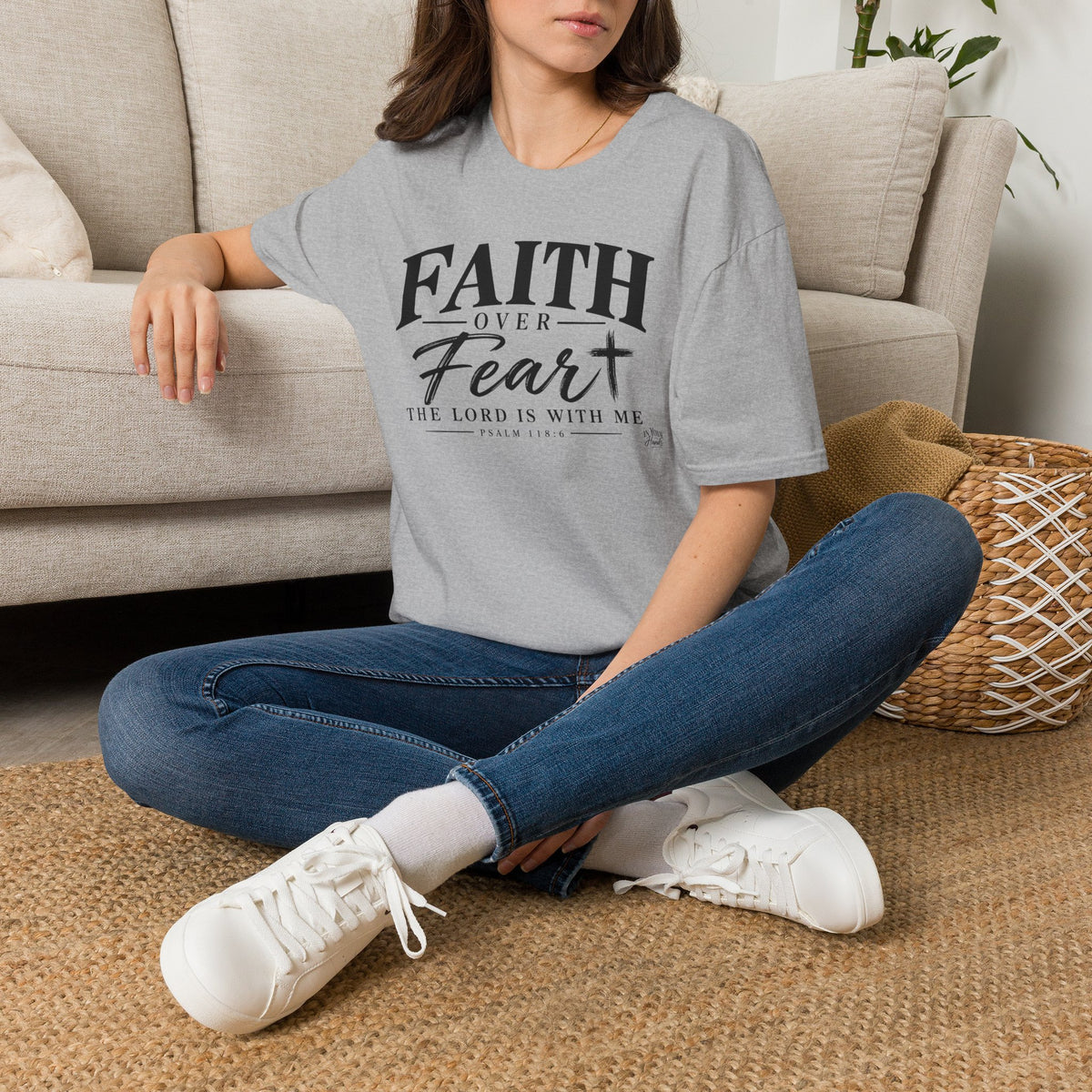Faith Over Fear T‑Shirt — The Lord Is With Me Christian Tee