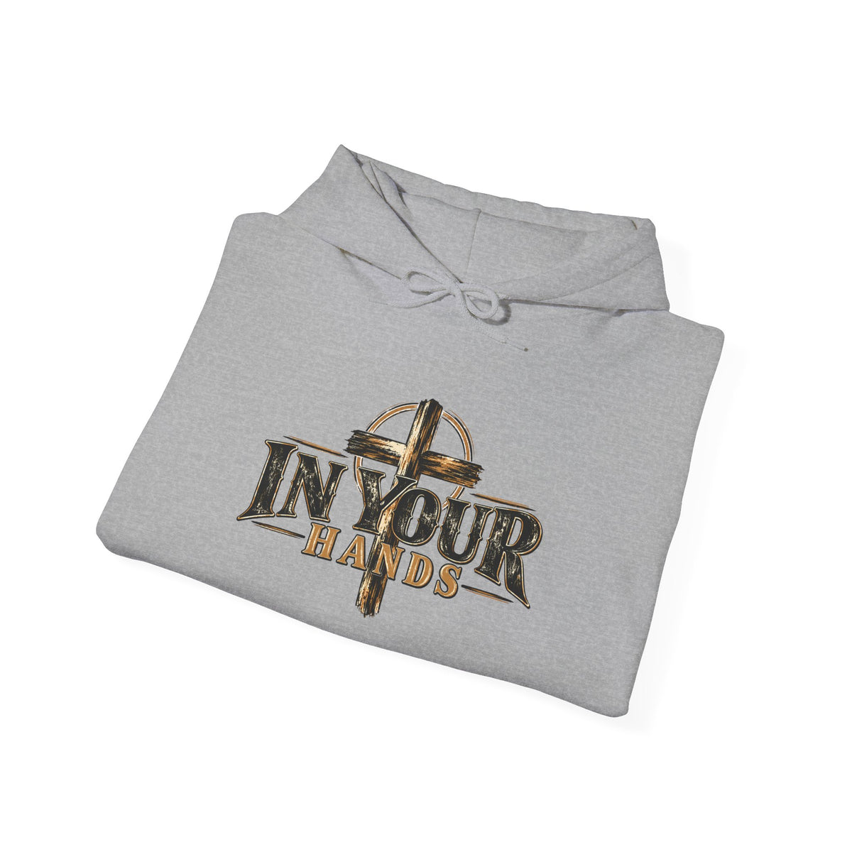 In Your Hands Hoodie — Christian Cross & Open Bible Faith Sweatshirt