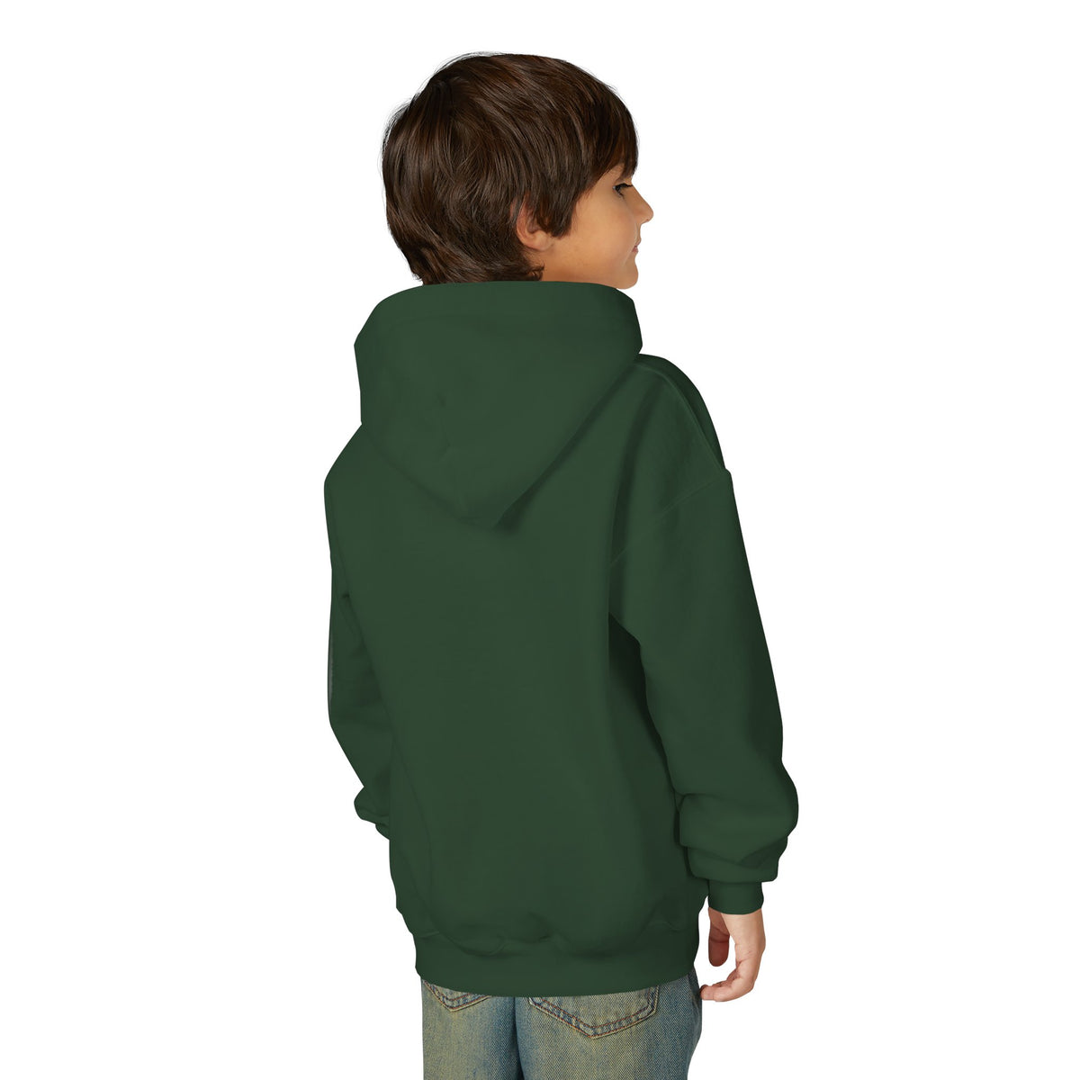 Youth Hoodie — "Stronger in Christ" Faith Graphic Hooded Sweatshirt