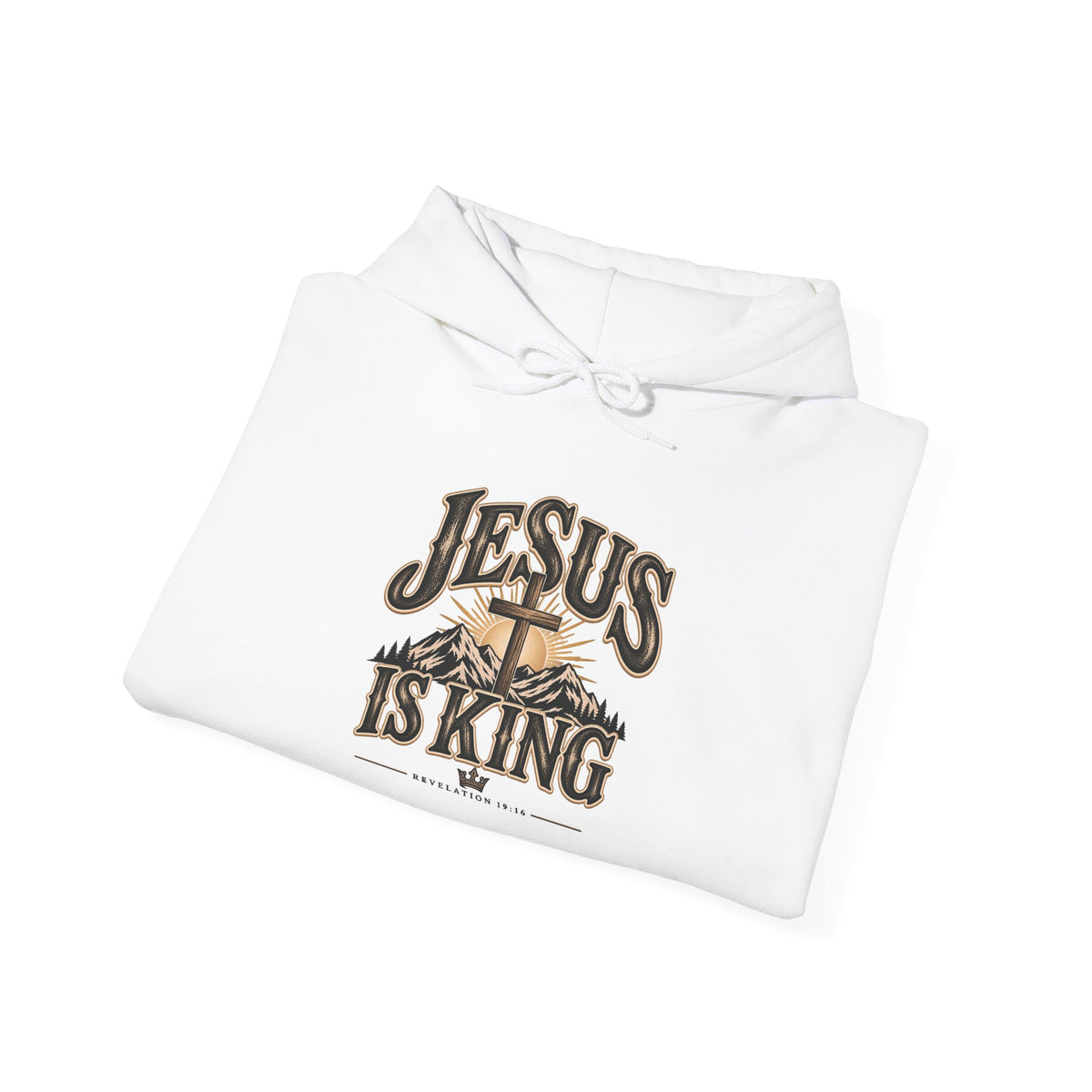 Jesus Is King Hoodie - Christian Faith Cross Sweatshirt