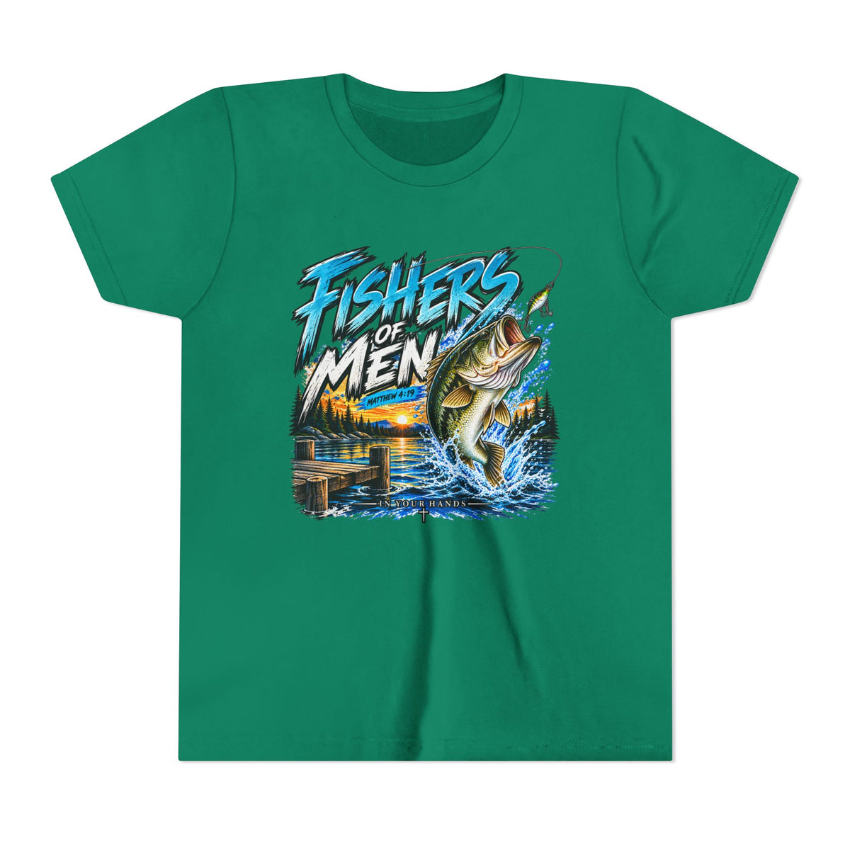 Youth Fishing T-Shirt - "Fishers of Men" Bass Graphic Tee