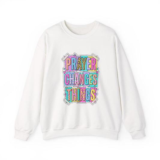 Prayer Changes Things Sweatshirt | Christian, Rainbow Scripture