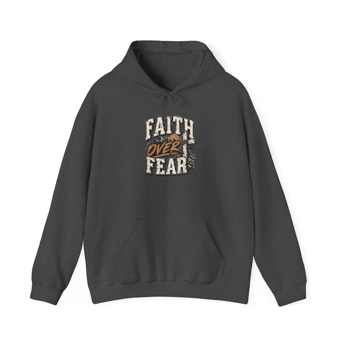 Faith Over Fear Hoodie — Inspirational Christian Graphic Sweatshirt
