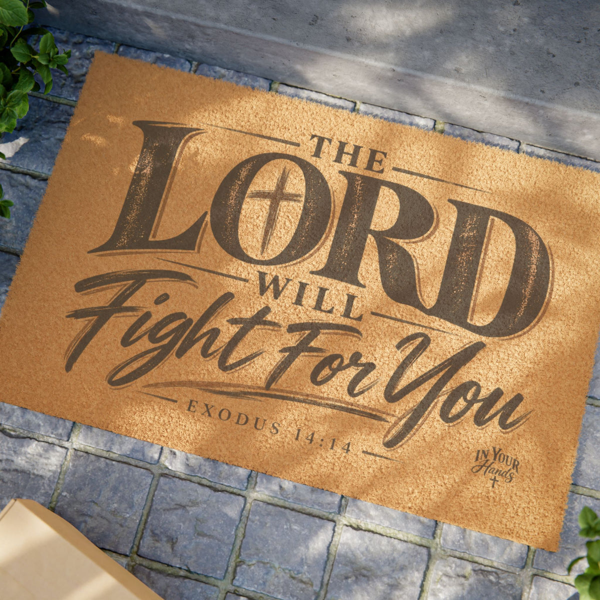 Doormat — "The Lord Will Fight For You" Inspirational Christian Welcome Mat