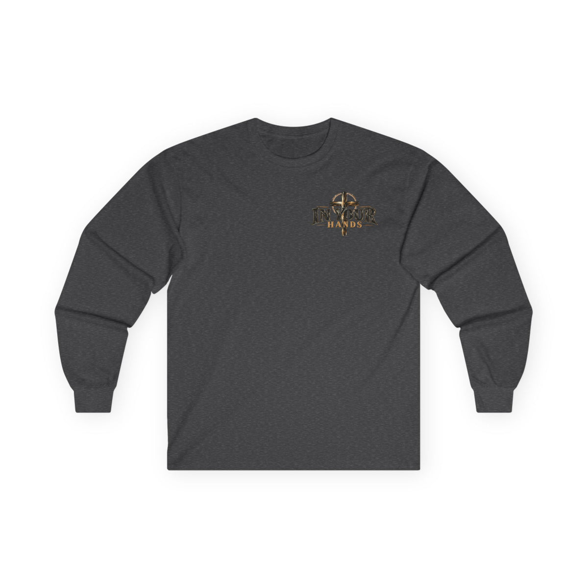 Be Still Long Sleeve Tee — Christian Faith Psalm 46:10 Desert Cross Design