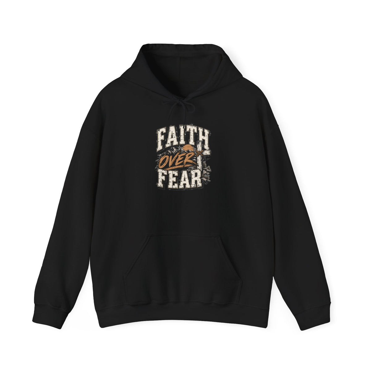 Faith Over Fear Hoodie — Inspirational Christian Graphic Sweatshirt