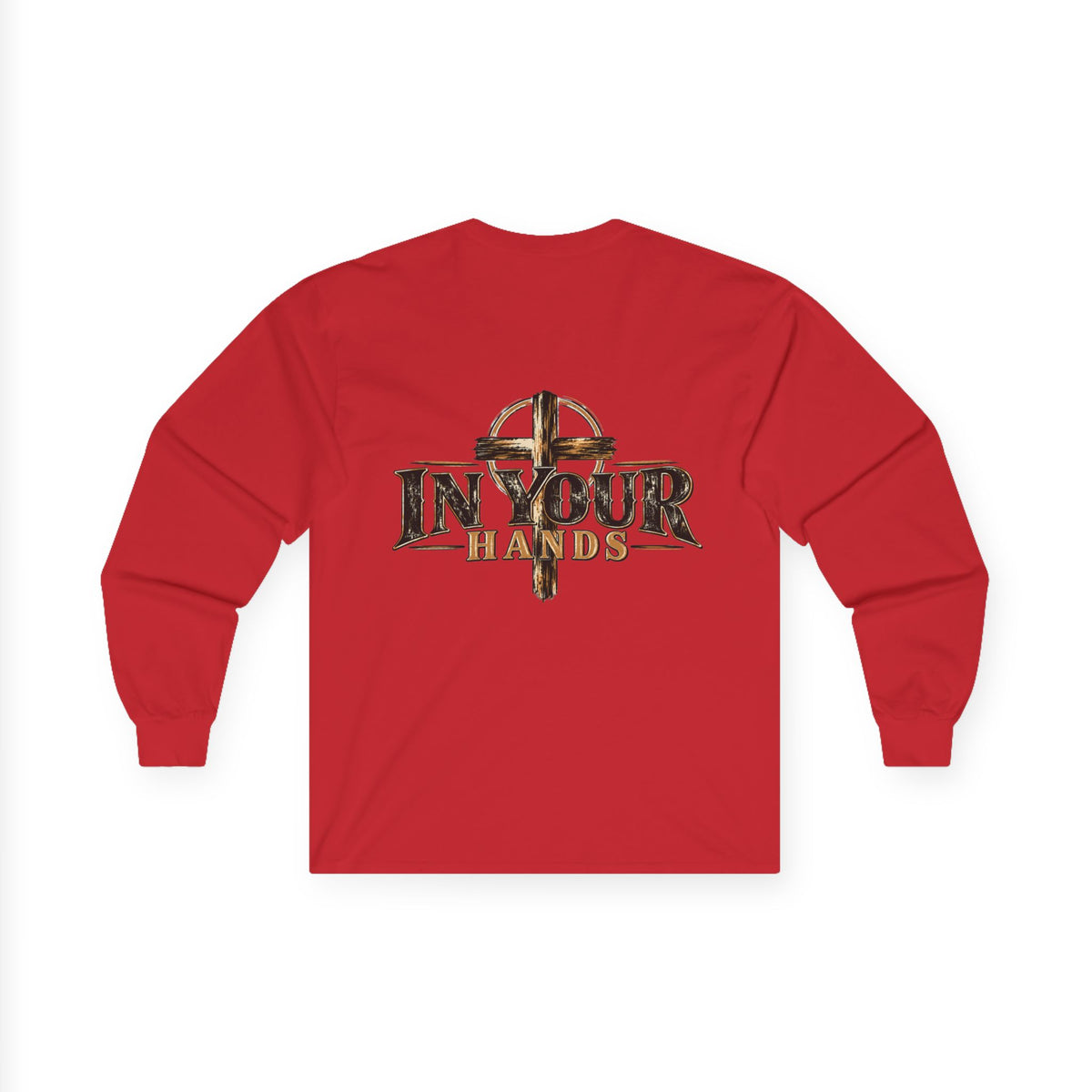 In Your Hands Long Sleeve Tee — Vintage Cross Graphic