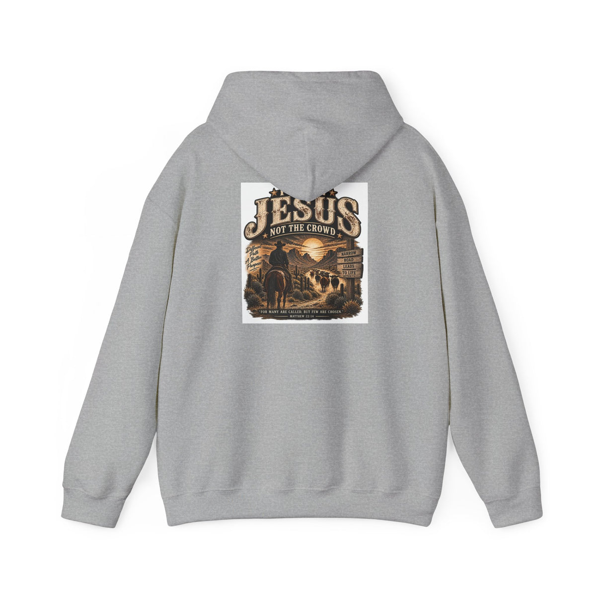 Jesus Not The Crowd Hoodie – Follow Jesus Western Christian Pullover