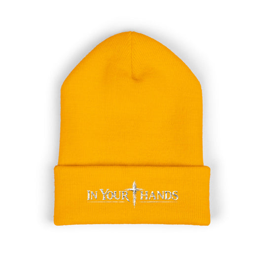 In Your Hands Embroidered Cuffed Beanie