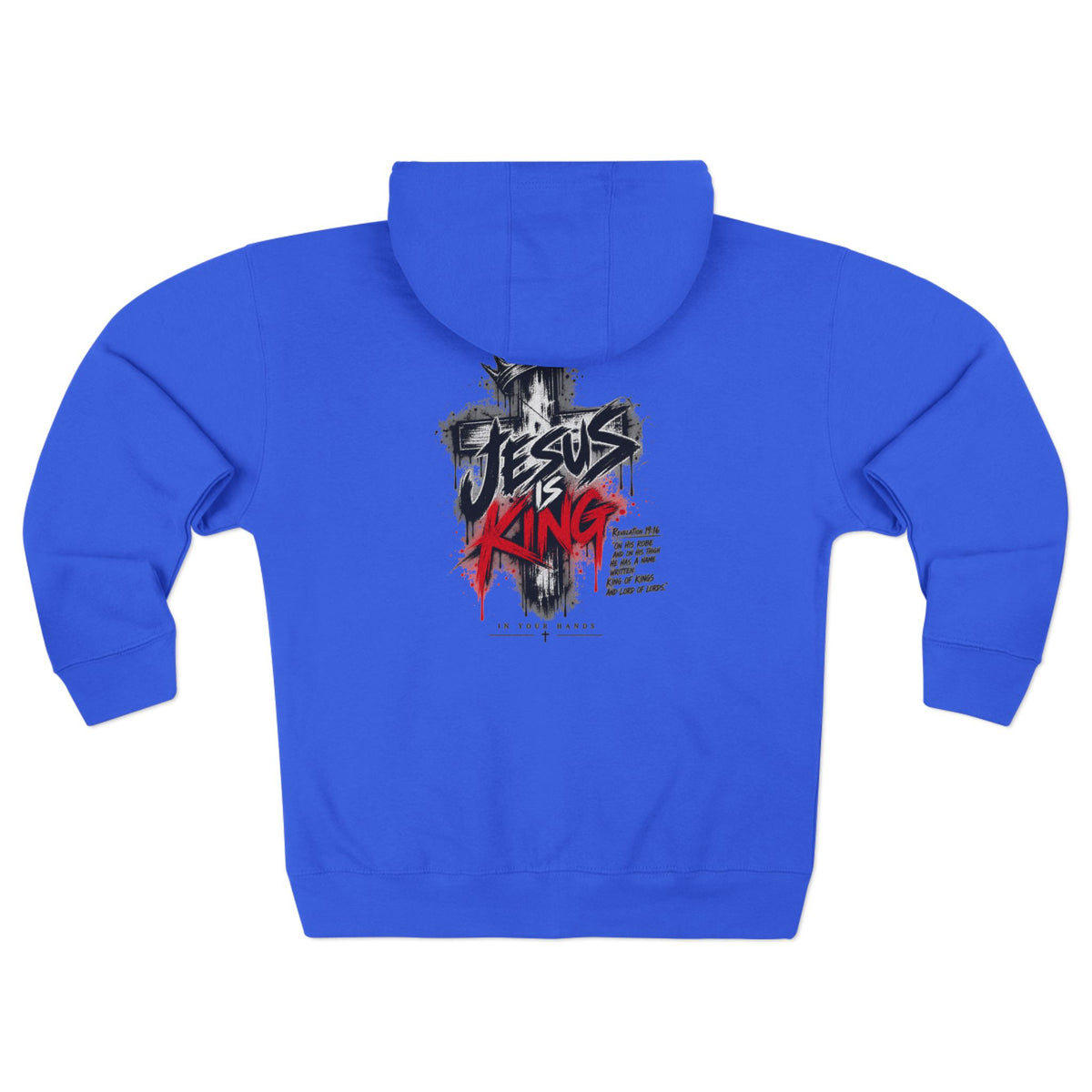 Jesus Is King Zip Hoodie — Christian Faith Graphic Zip-Up
