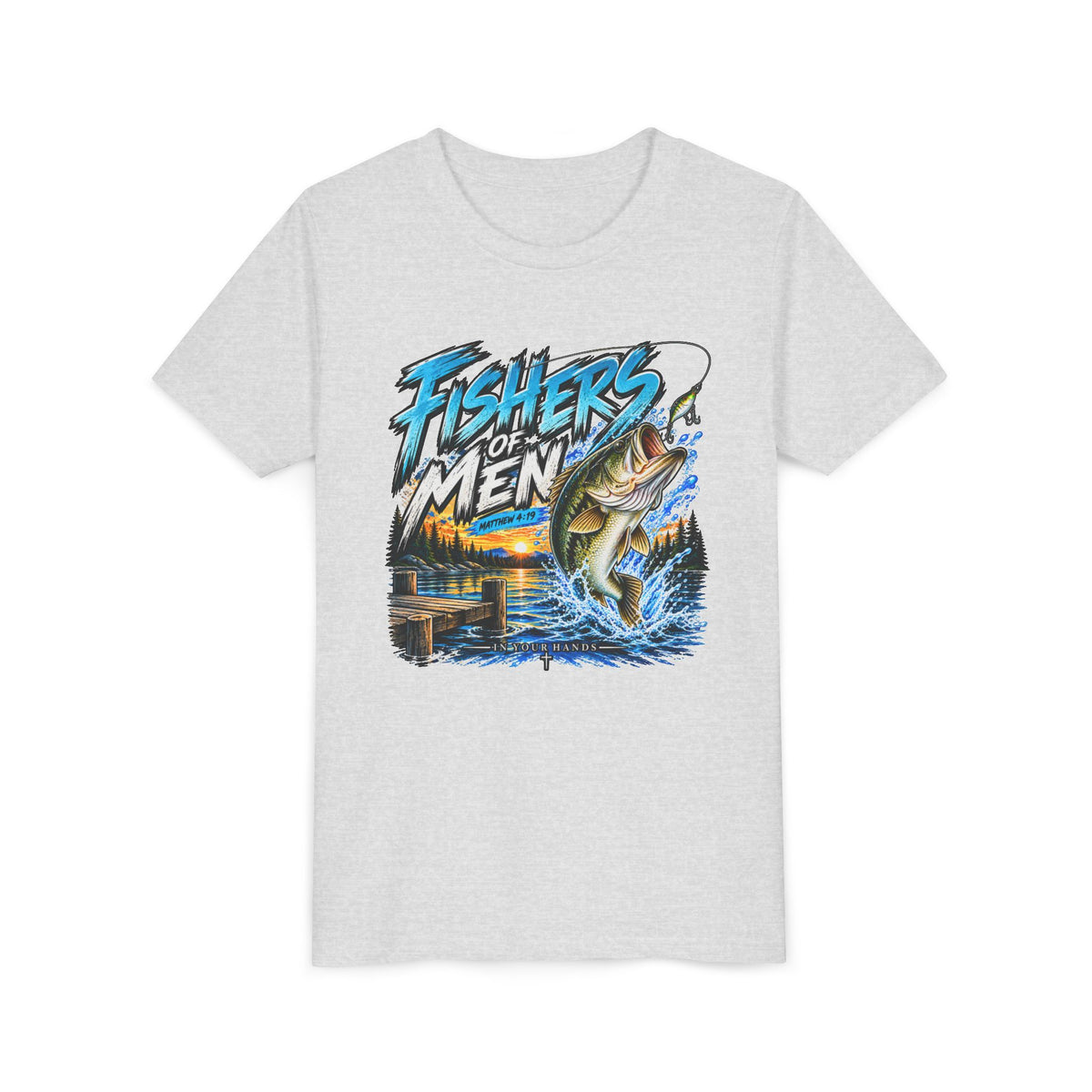 Youth Fishing T-Shirt - "Fishers of Men" Bass Graphic Tee