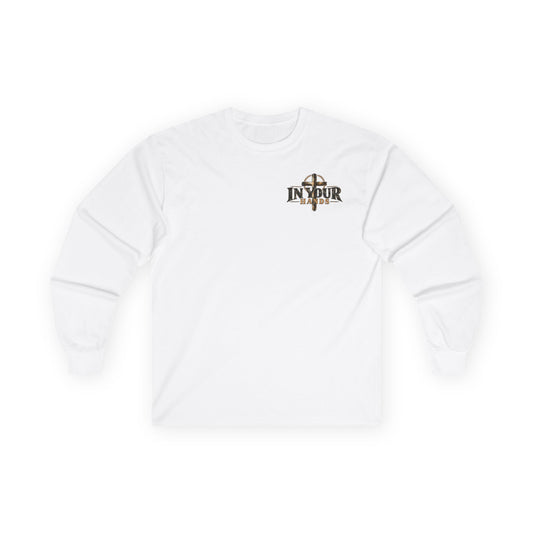 In Your Hands Long Sleeve Tee — Inspirational Christian Cross Shirt