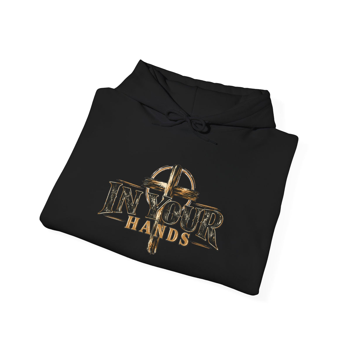 In Your Hands Hoodie — Christian Cross & Open Bible Faith Sweatshirt