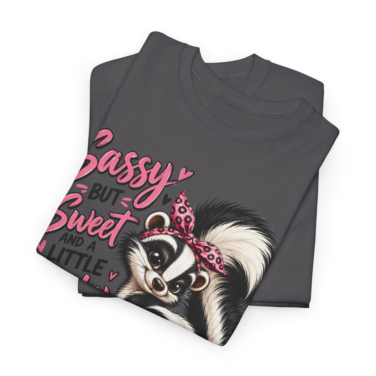 Skunk Tee - "Sassy But Sweet and a Little Stinky" Cute Floral Graphic Shirt