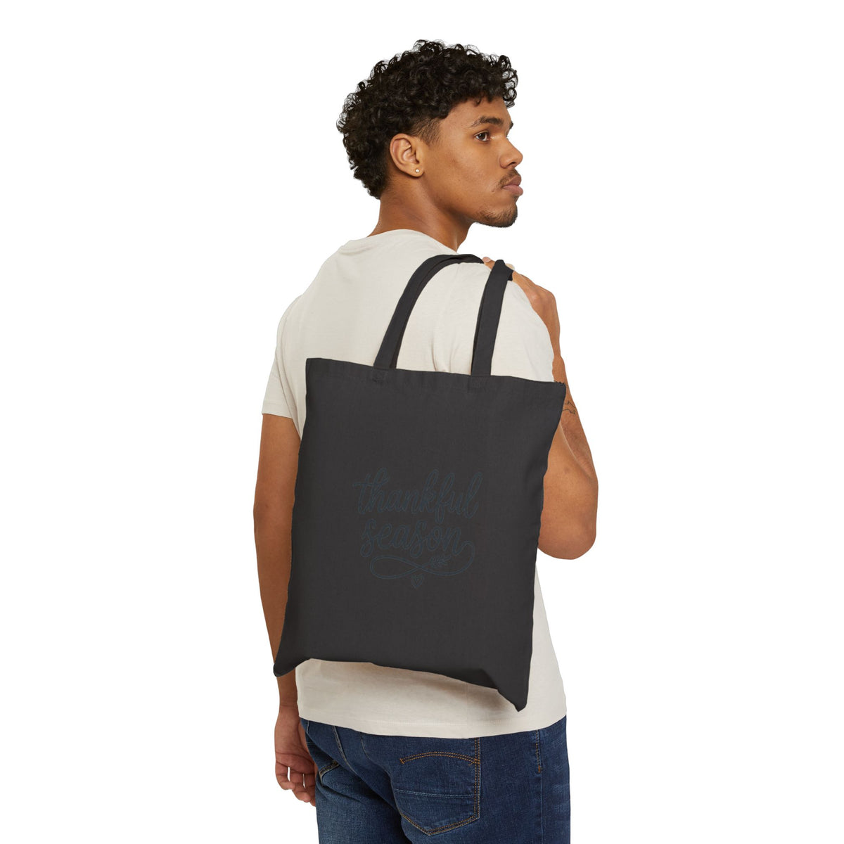 Thankful Season Tote | Thanksgiving Harvest, Fall Foliage Canvas