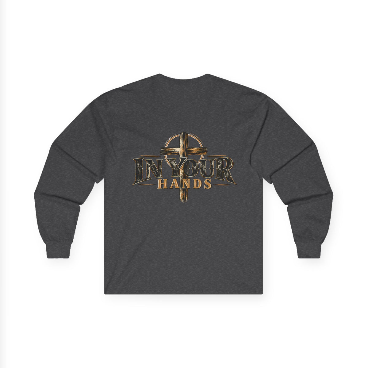 In Your Hands Long Sleeve Tee — Vintage Cross Graphic