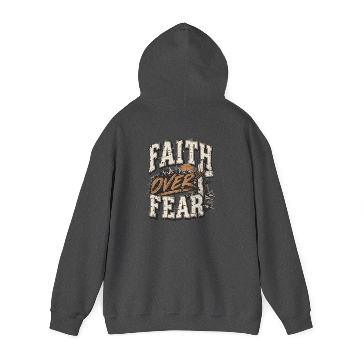 Faith Over Fear Hoodie — Inspirational Christian Graphic Sweatshirt