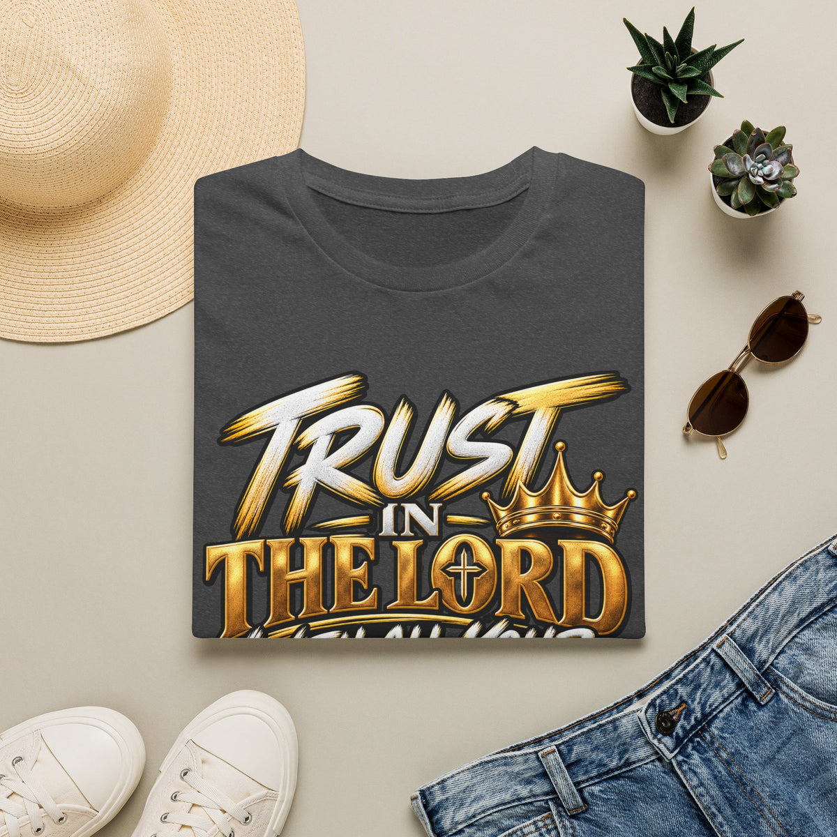 Trust in the Lord T-Shirt — "Trust in the Lord with All Your Heart" Christian Faith Tee