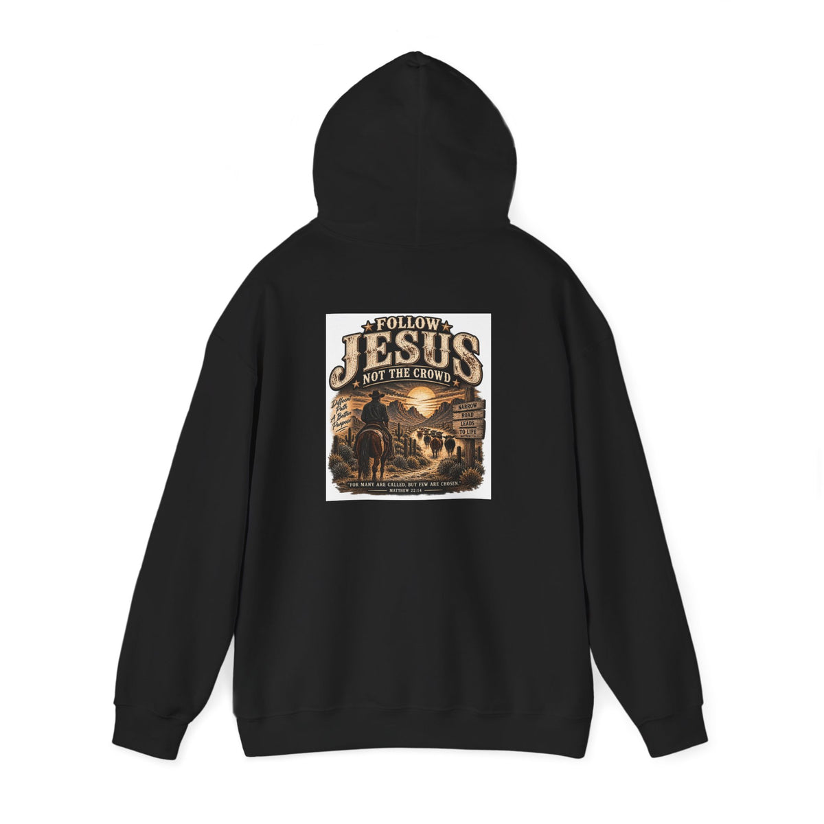 Jesus Not The Crowd Hoodie – Follow Jesus Western Christian Pullover