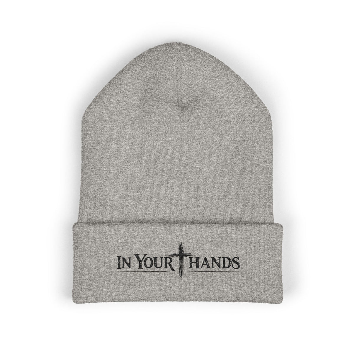 Embroidered 'In Your Hands' Cuffed Beanie