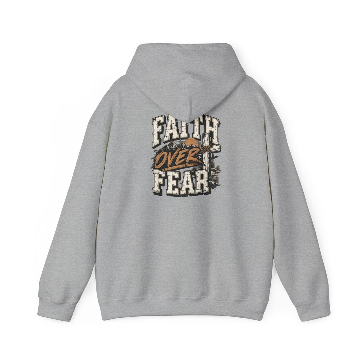 Faith Over Fear Hoodie — Inspirational Christian Graphic Sweatshirt