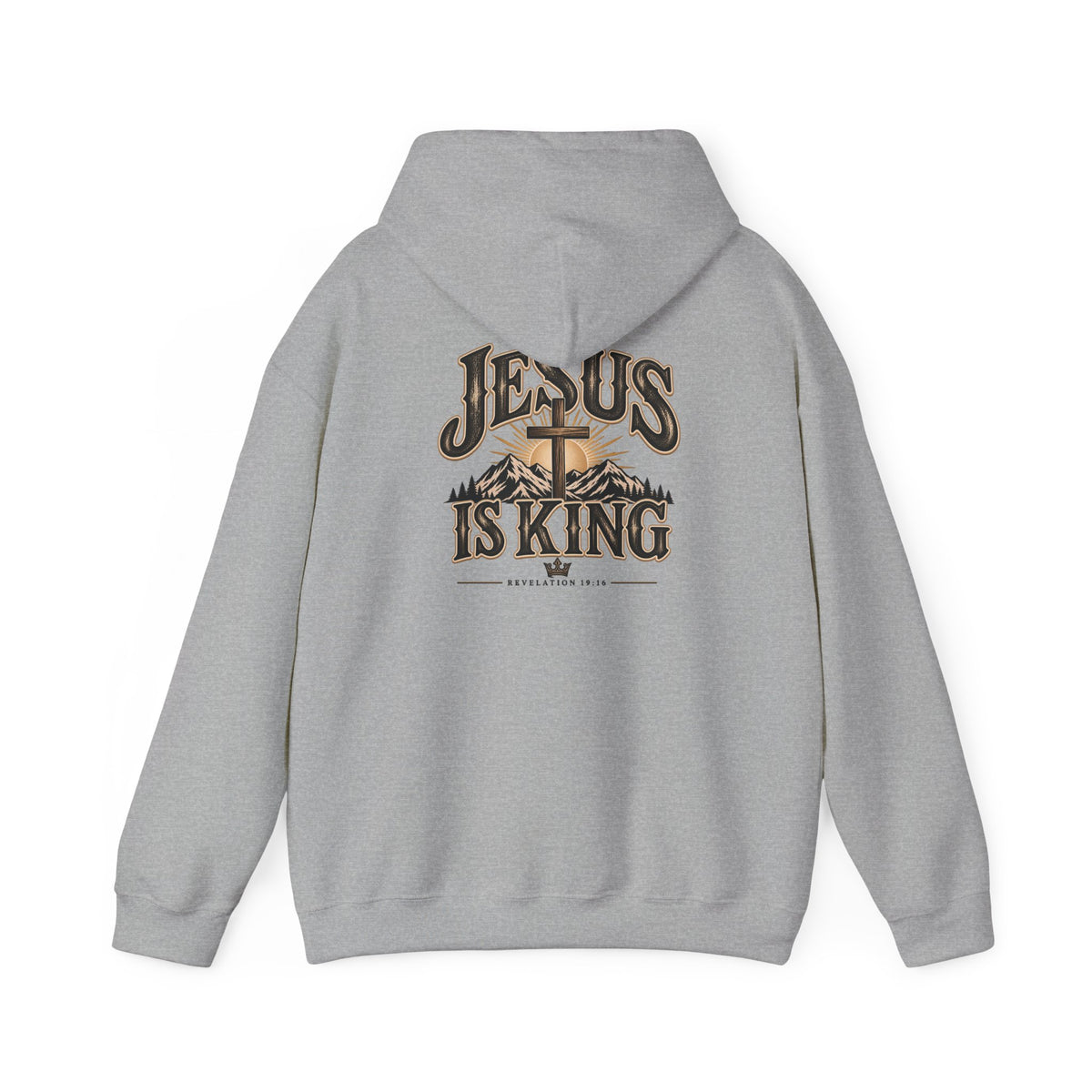 Jesus Is King Hoodie - Christian Faith Cross Sweatshirt