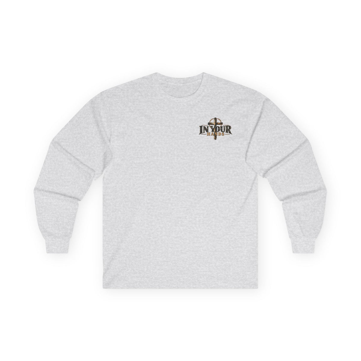 In Your Hands Long Sleeve Tee — Vintage Cross Graphic
