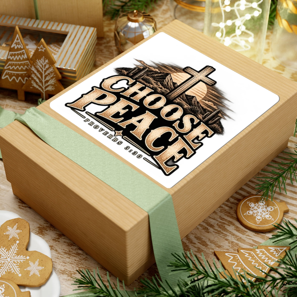 Choose Peace Sticker — Christian Cross Proverbs 3:30 Faith Vinyl Kiss-Cut