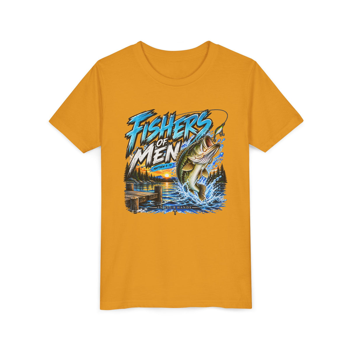 Youth Fishing T-Shirt - "Fishers of Men" Bass Graphic Tee