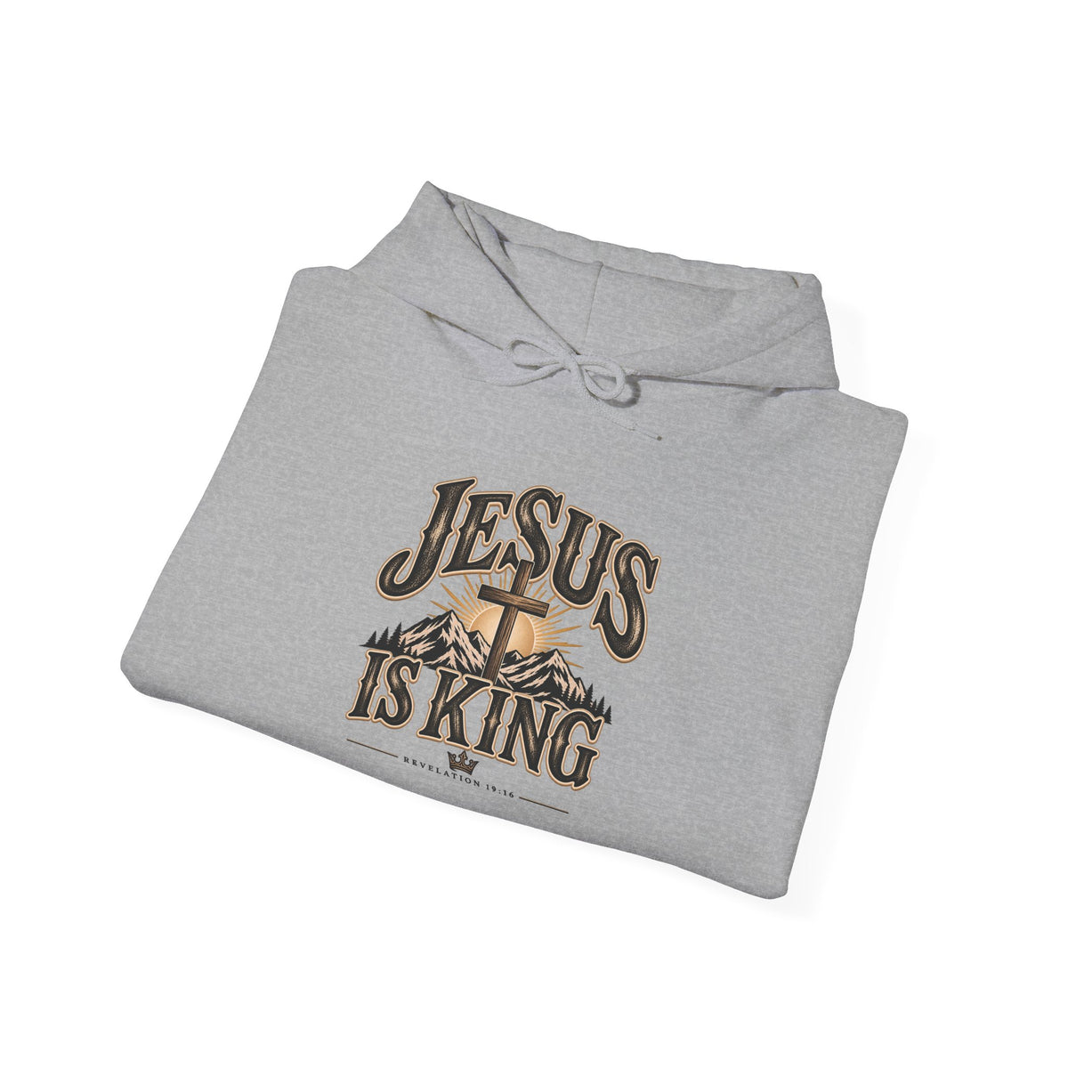 Jesus Is King Hoodie - Christian Faith Cross Sweatshirt