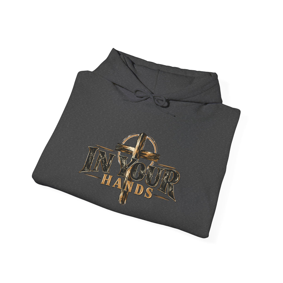 In Your Hands Hoodie — Christian Cross & Open Bible Faith Sweatshirt