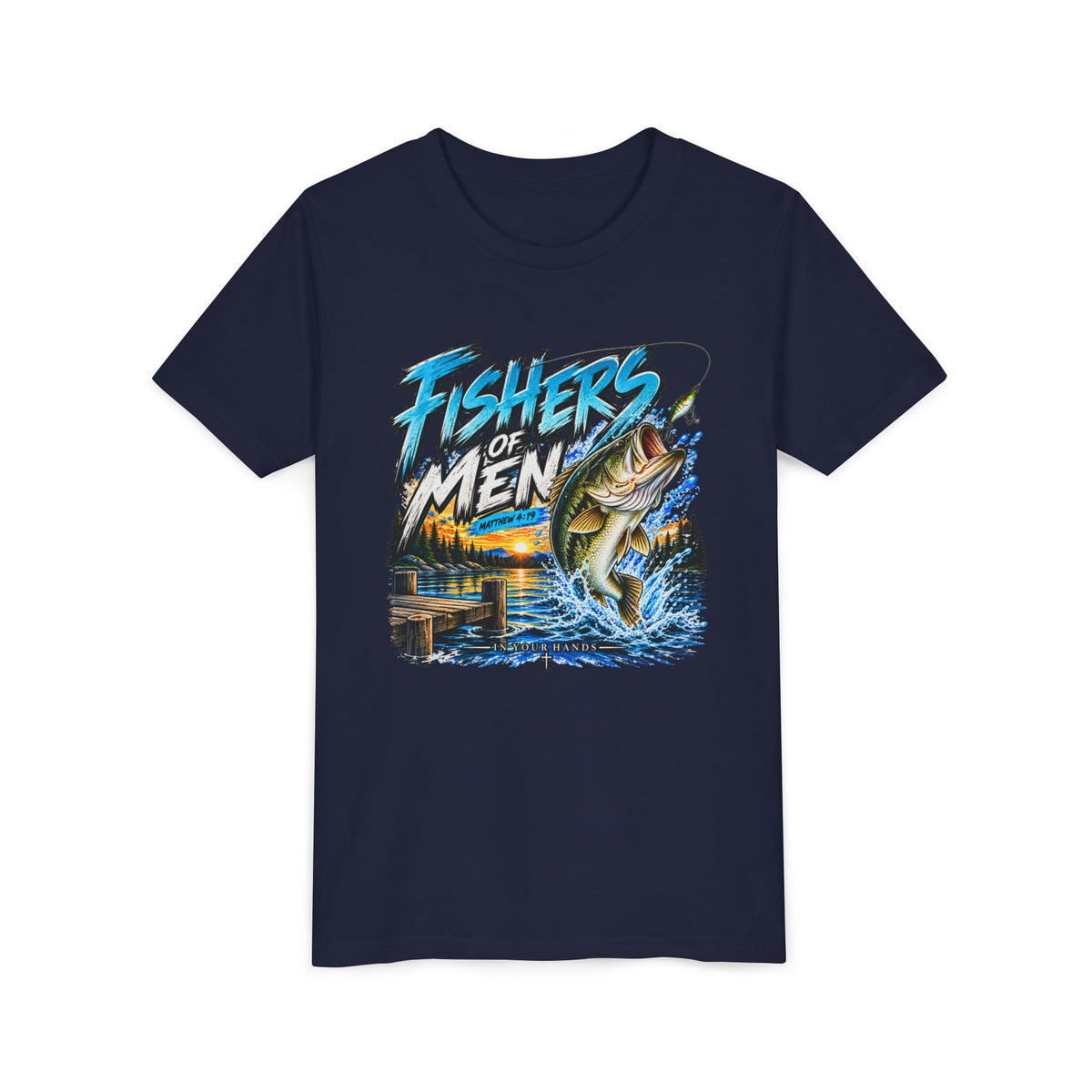 Youth Fishing T-Shirt - "Fishers of Men" Bass Graphic Tee