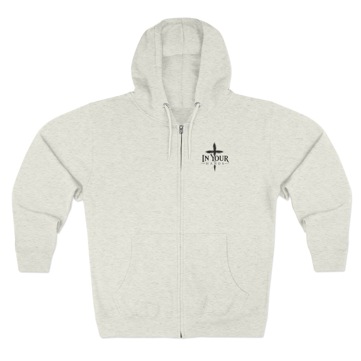 Jesus Is King Zip Hoodie — Christian Faith Pullover with Cross & Mountain Design