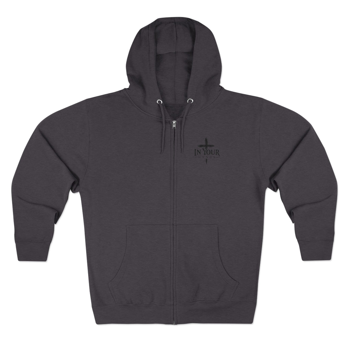 Jesus Is King Zip Hoodie — Christian Faith Pullover with Cross & Mountain Design