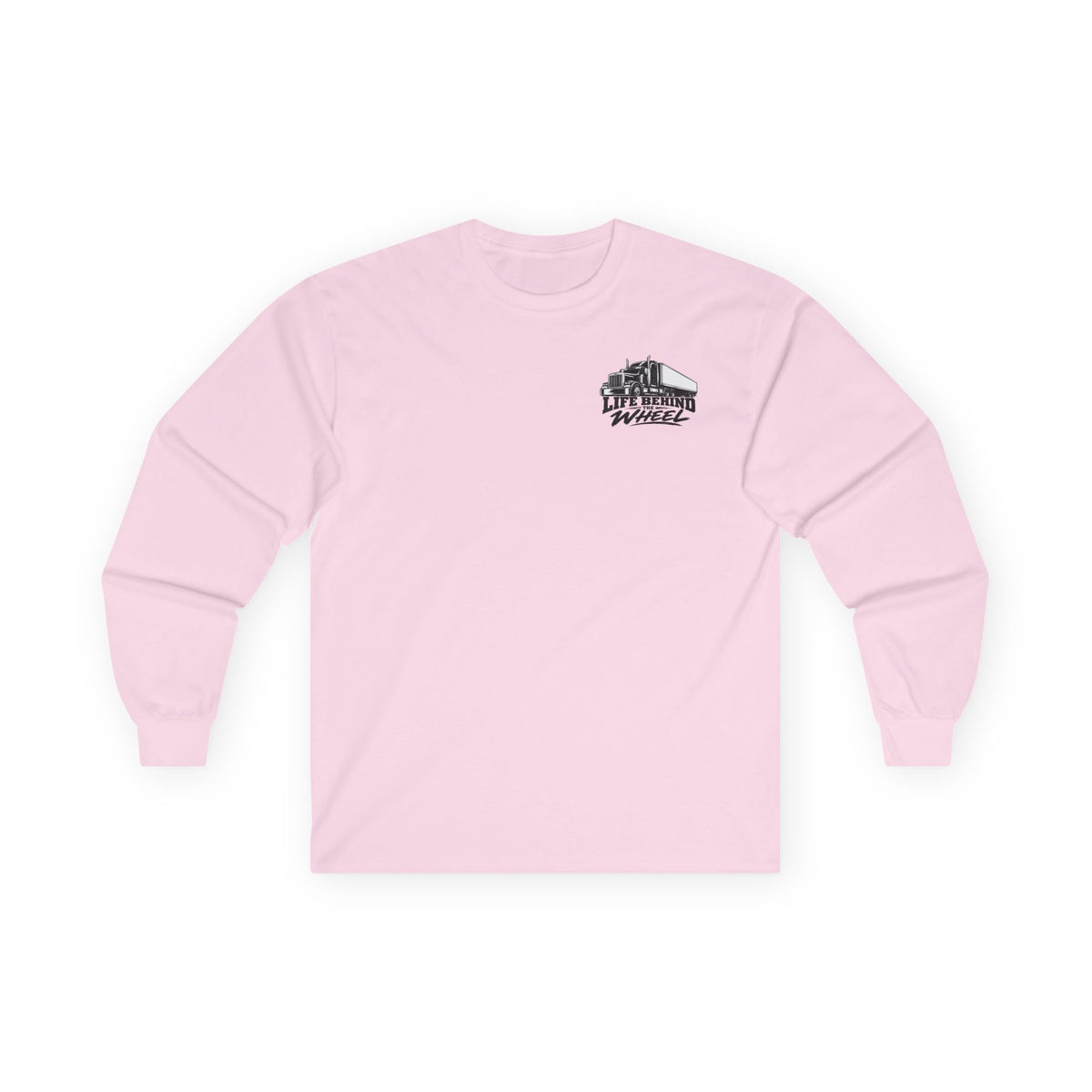 Long Sleeve Tee — "Life Behind the Wheel" Trucker Graphic