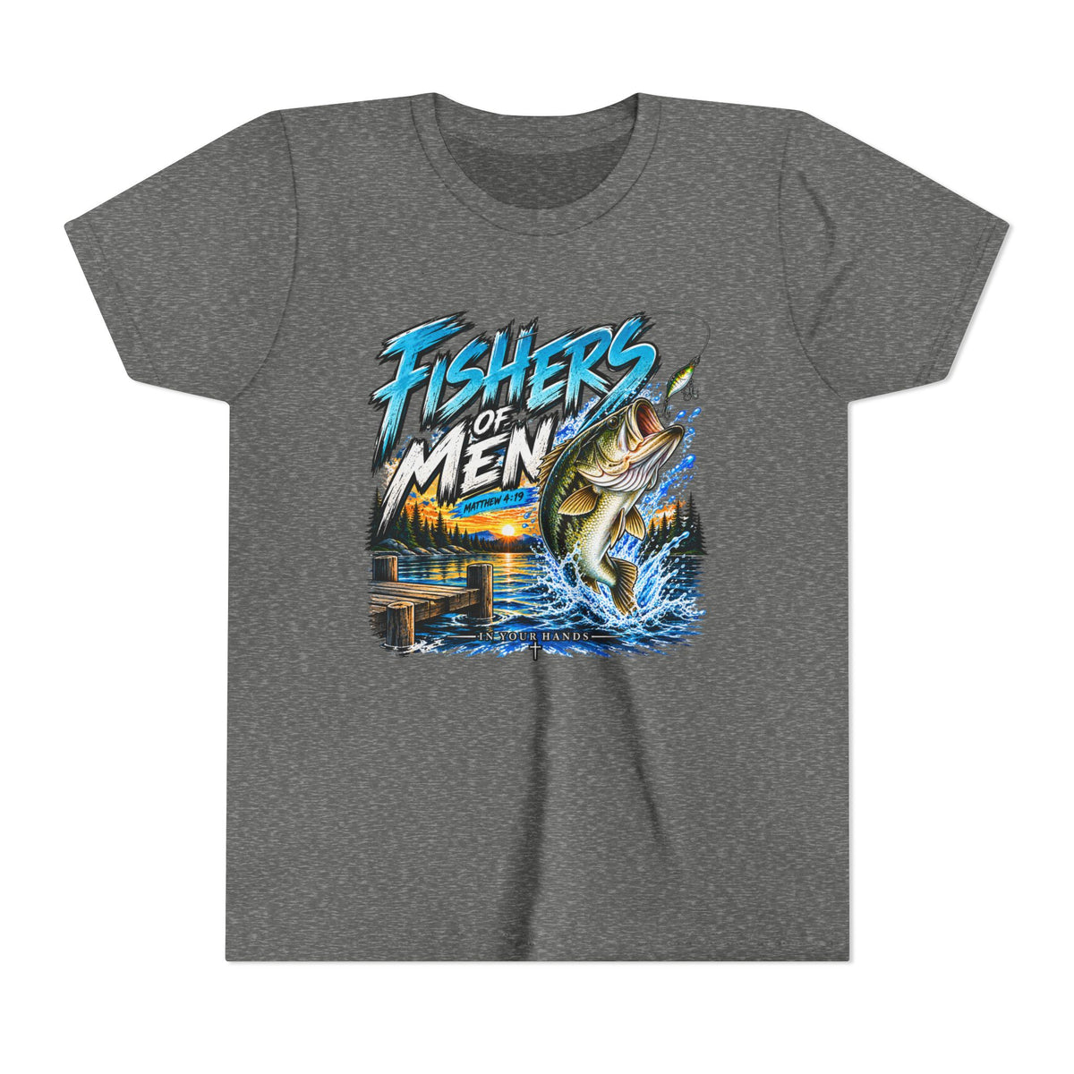 Youth Fishing T-Shirt - "Fishers of Men" Bass Graphic Tee