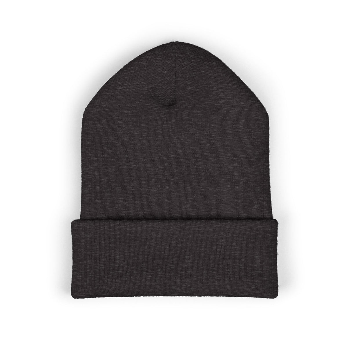 Embroidered Cross Logo Cuffed Beanie — Christian Streetwear Knit Hat