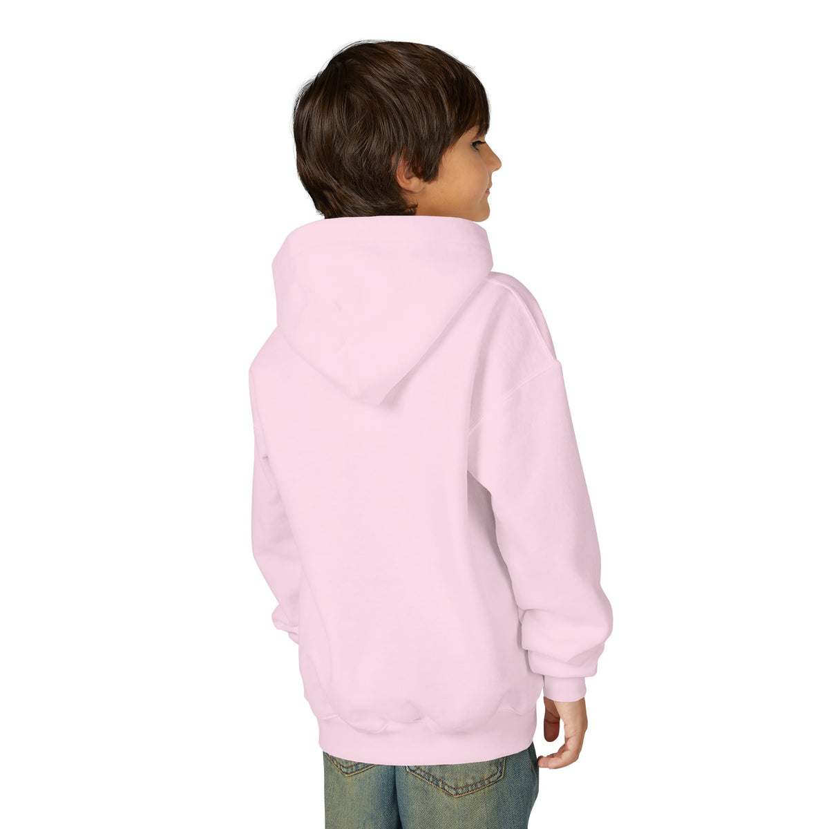 Girl of Faith Youth Hoodie — Pink Ribbon Christian Faith Sweatshirt
