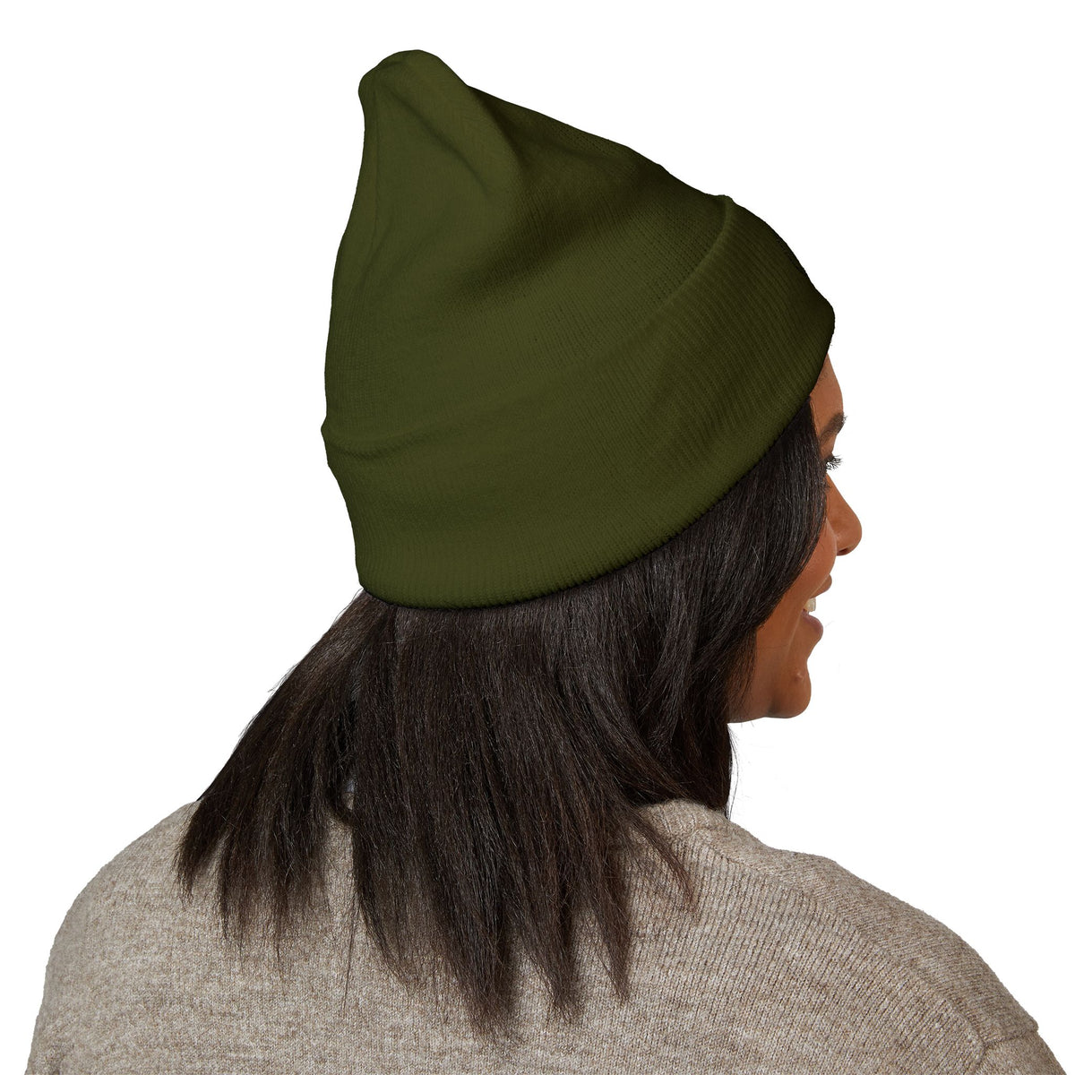 Embroidered Cuffed Beanie "Fix Your Habits" – Warm Knit Winter Hat