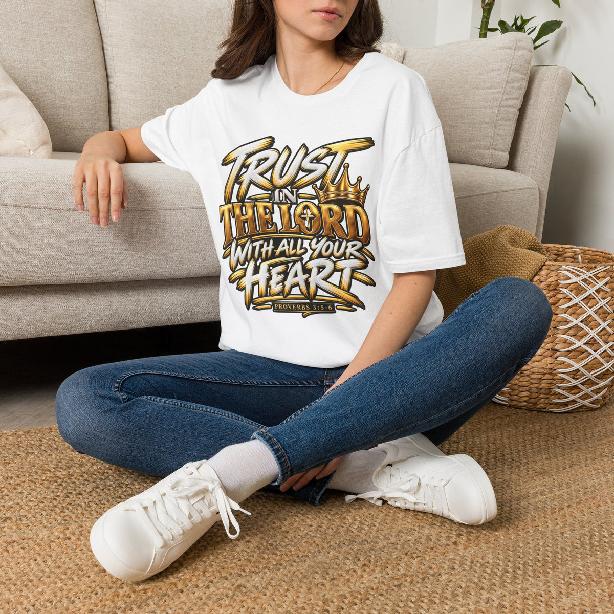 Trust in the Lord T-Shirt — "Trust in the Lord with All Your Heart" Christian Faith Tee