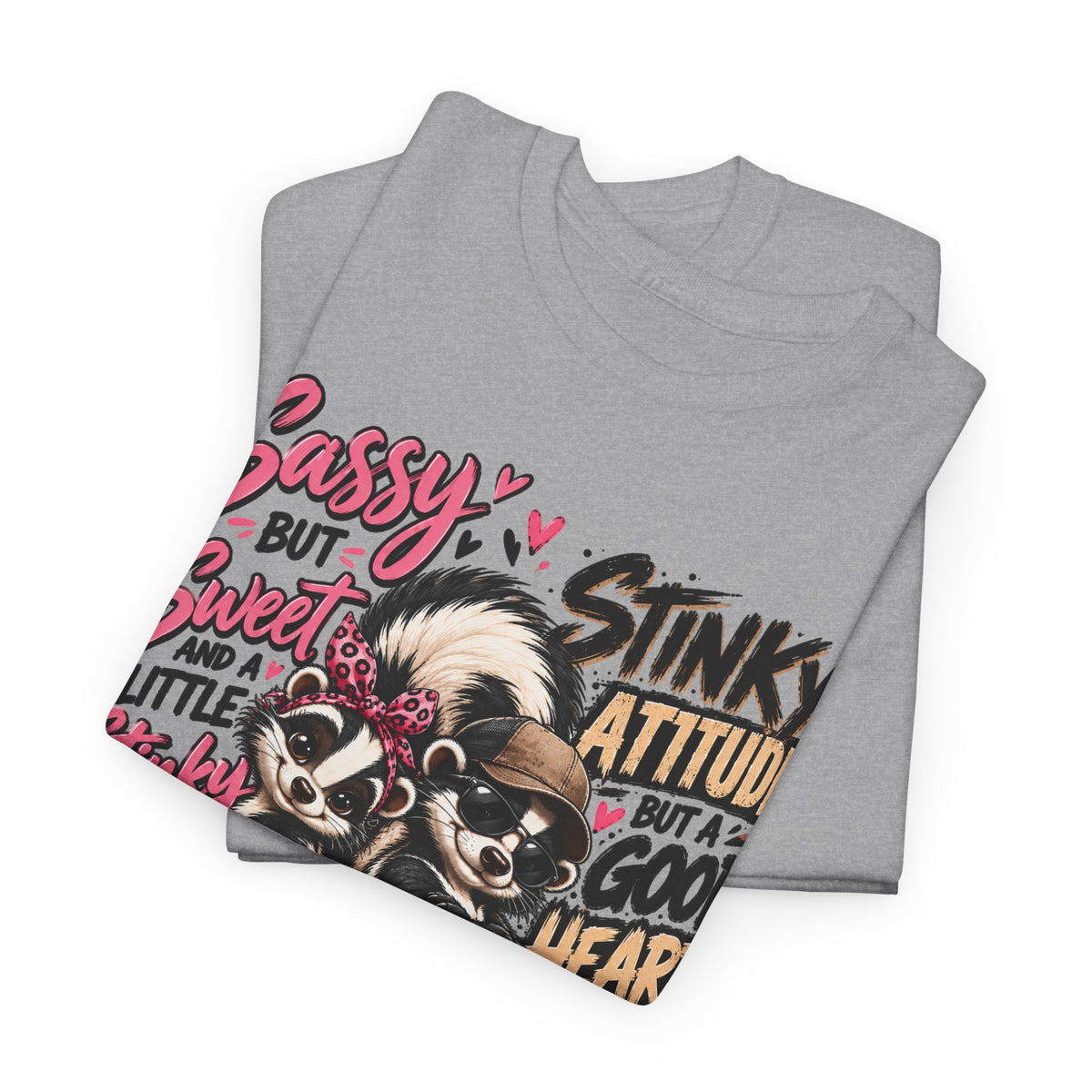 Skunk Graphic Tee — "Sassy but Sweet, Little Stinker" Cute Skunk Shirt