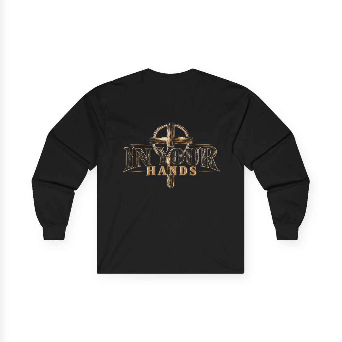 In Your Hands Long Sleeve Tee — Vintage Cross Graphic