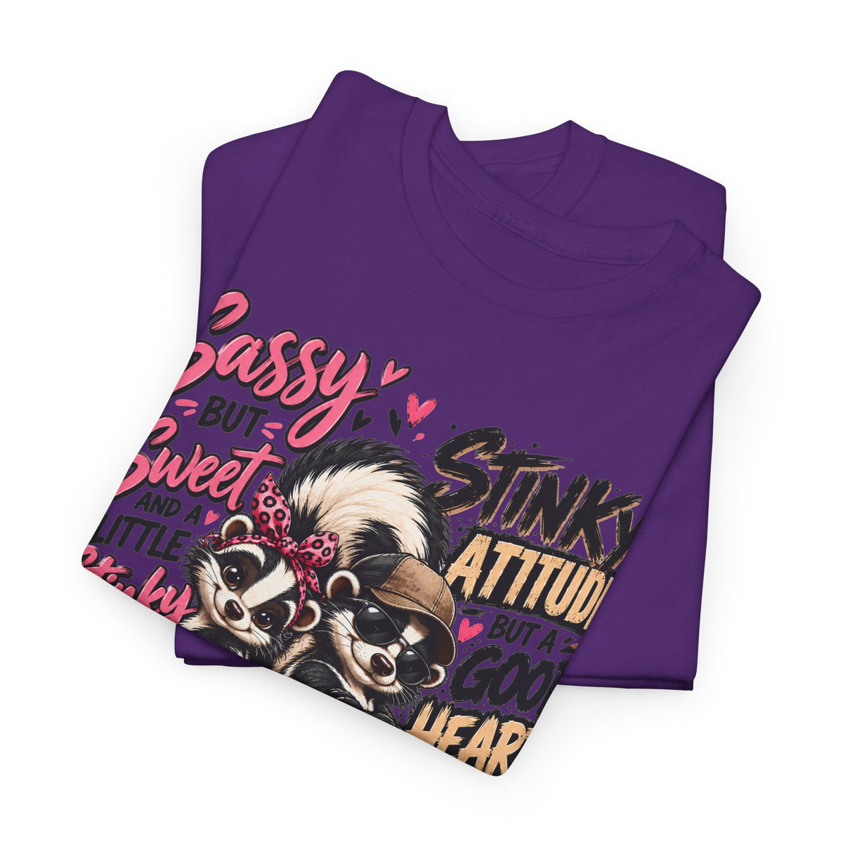 Skunk Graphic Tee — "Sassy but Sweet, Little Stinker" Cute Skunk Shirt