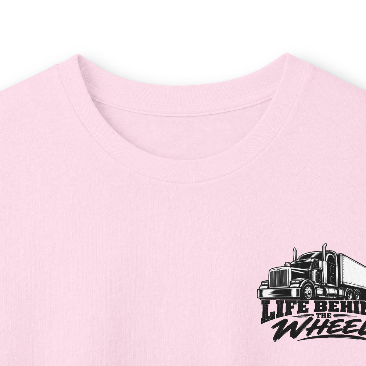 Long Sleeve Tee — "Life Behind the Wheel" Trucker Graphic