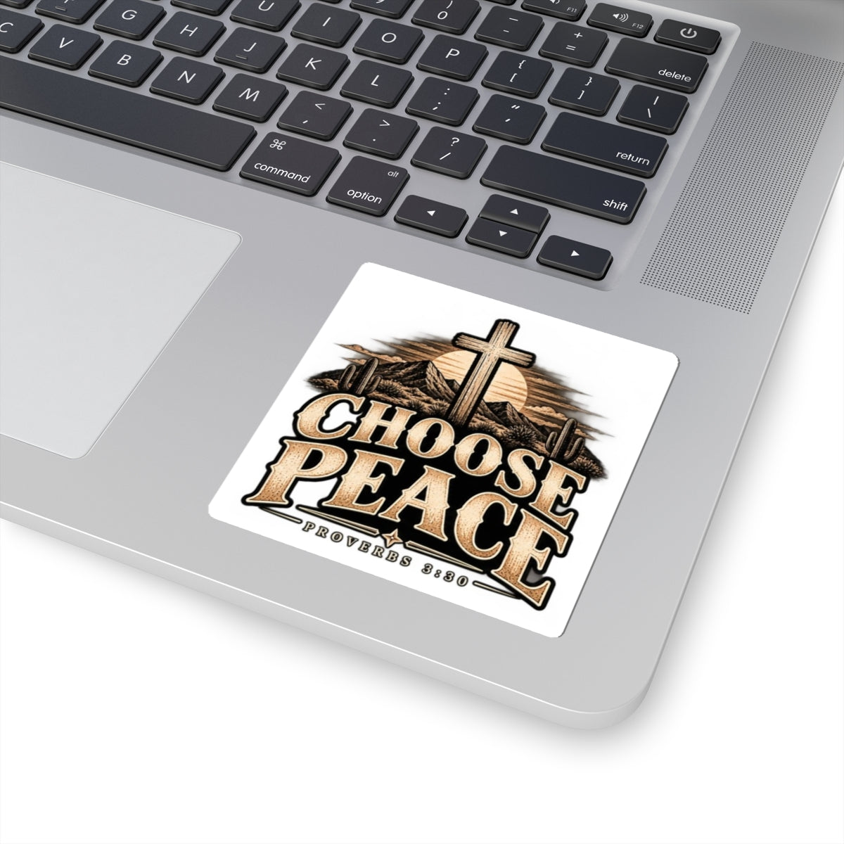 Choose Peace Sticker — Christian Cross Proverbs 3:30 Faith Vinyl Kiss-Cut