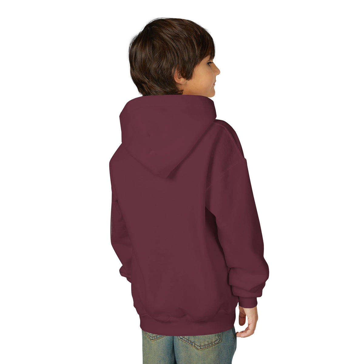 Girl of Faith Youth Hoodie — Pink Ribbon Christian Faith Sweatshirt
